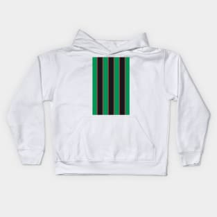 Villa Retro 1993 - 95 Green Black and Red Striped Kids Hoodie